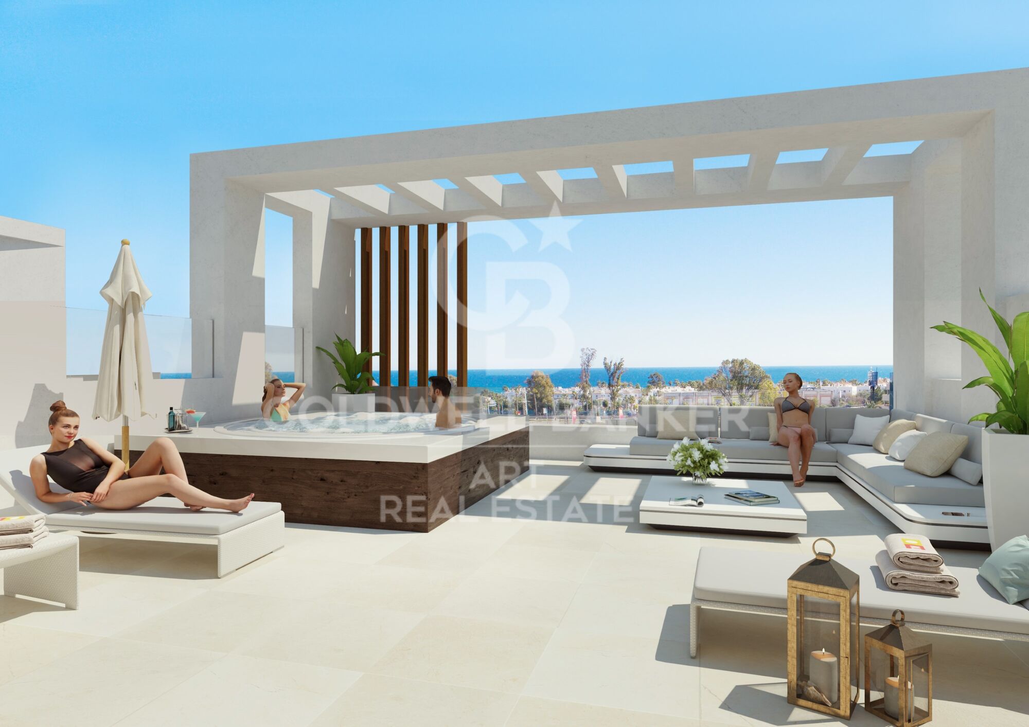 Newly built towed houses in Cala de Mijas