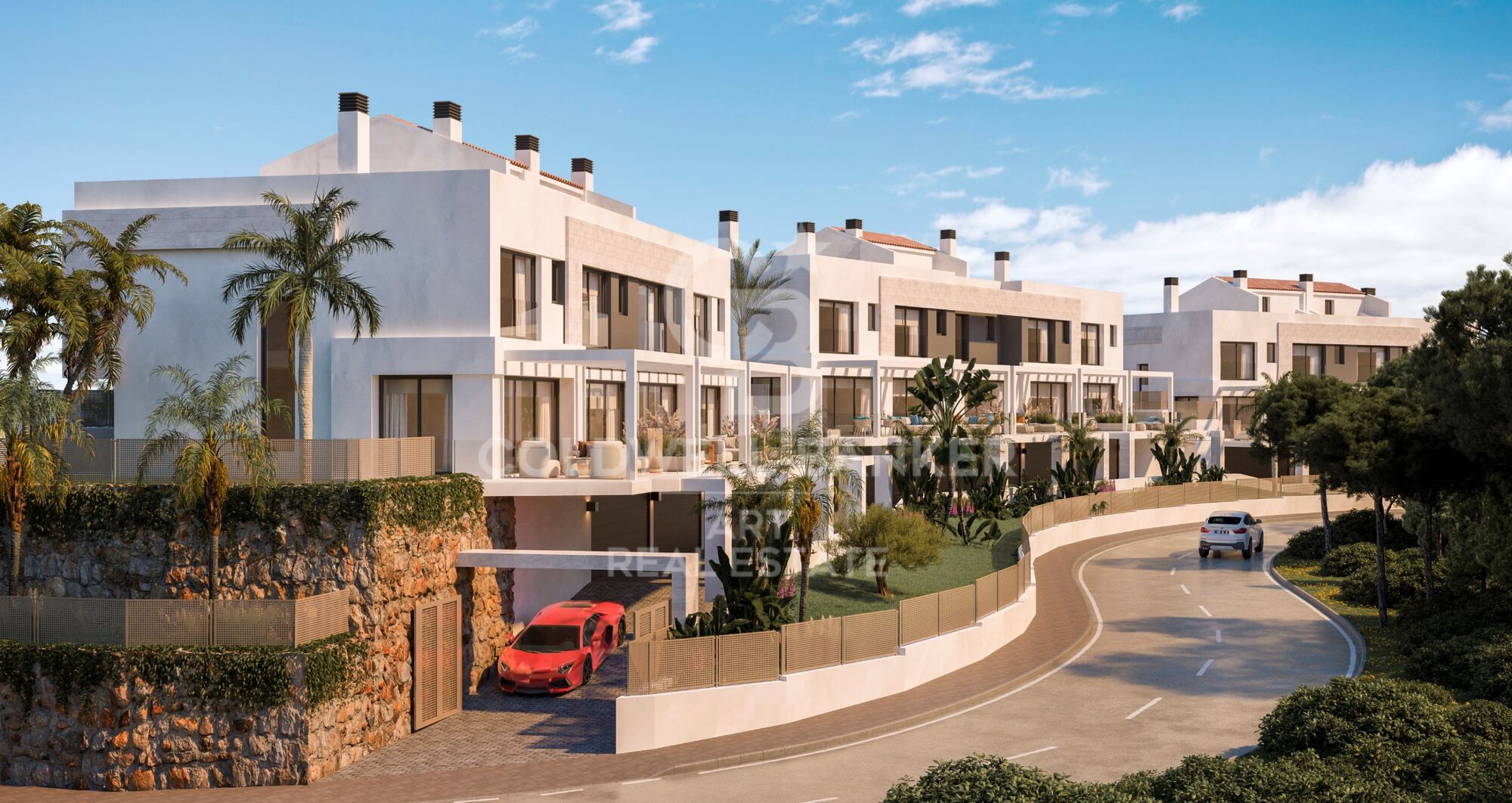 Nouvelles maisons mitoyennes avec vue à Mijas Costa
