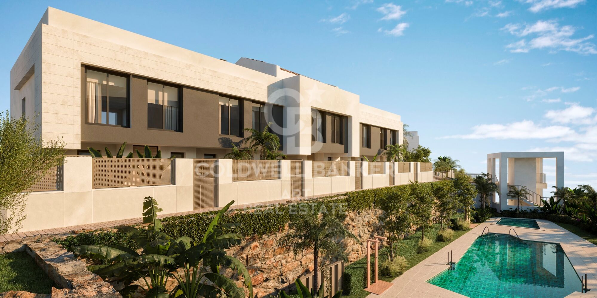 Neue Reihenhäuser mit Aussicht in Mijas Costa
