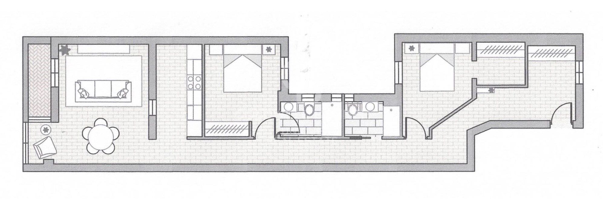 Renovated exterior flat in Castellana, Madrid