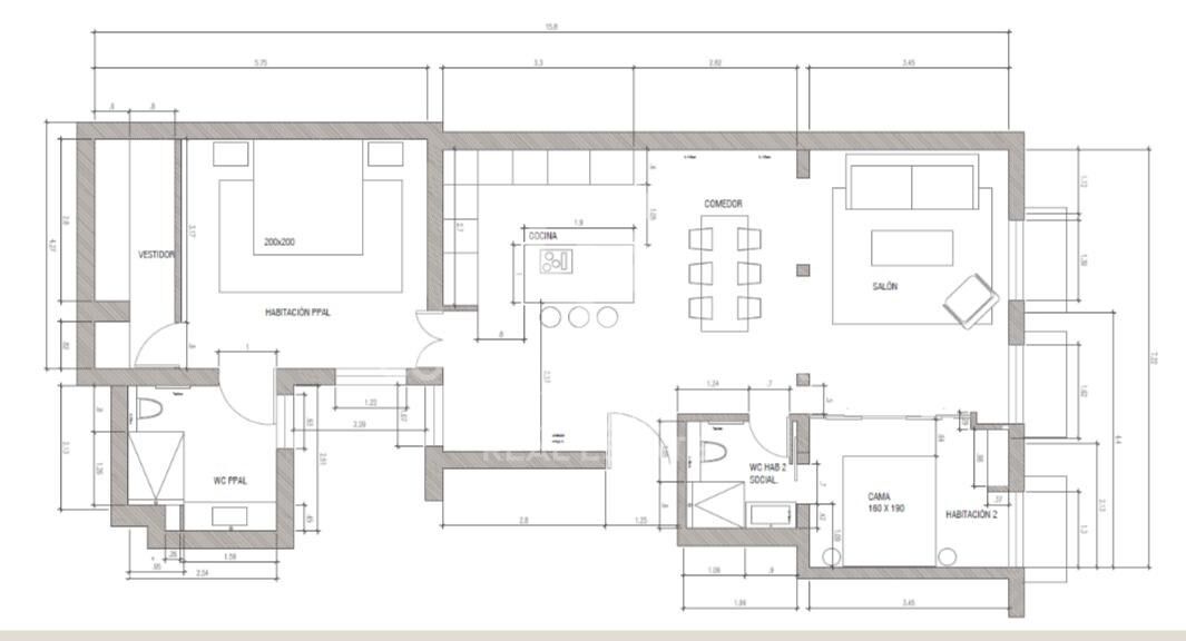 Renovierte Außenwohnung in Justicia, Madrid