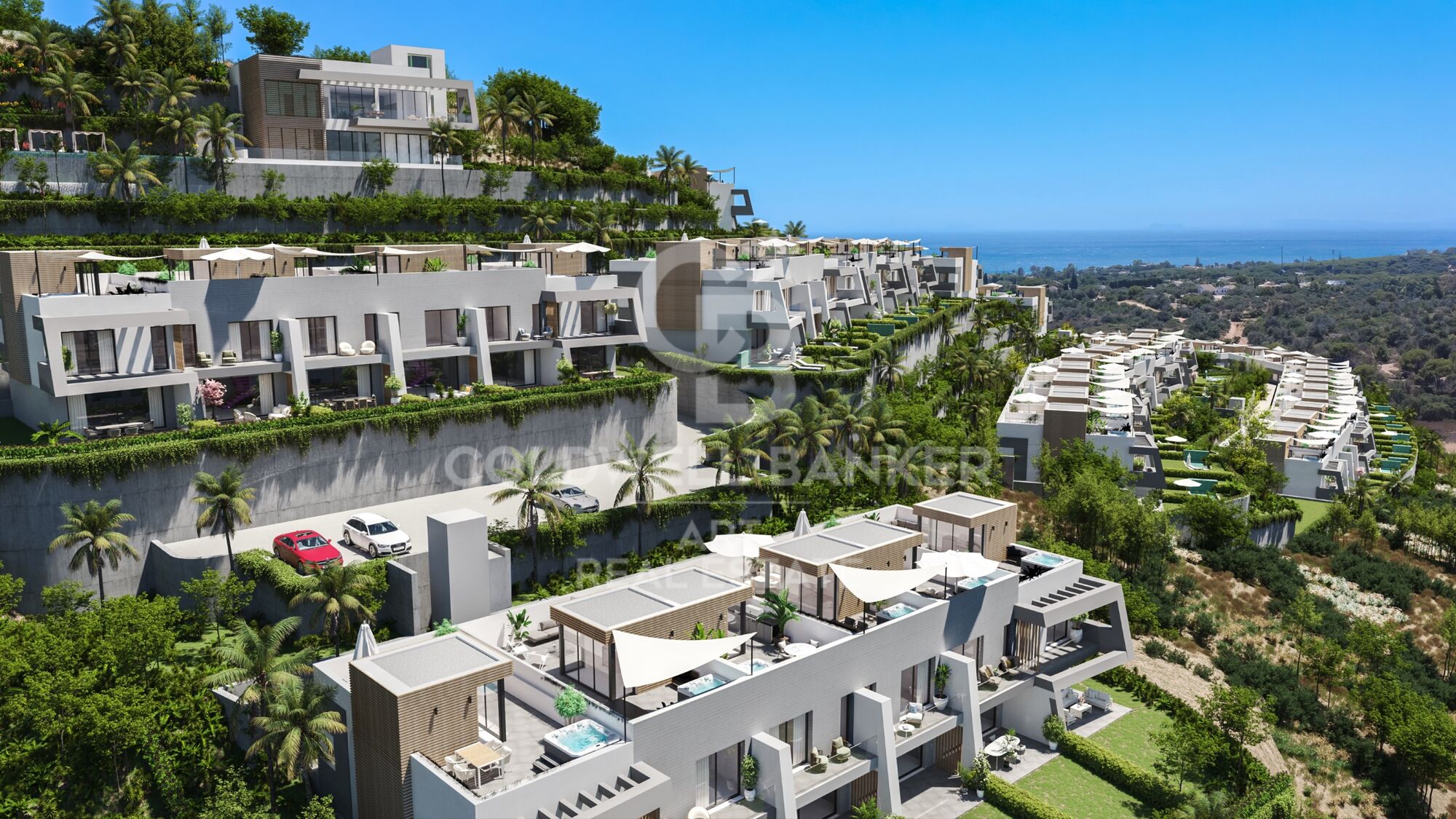 Développement exclusif de luxe de maisons mitoyennes à Elviria