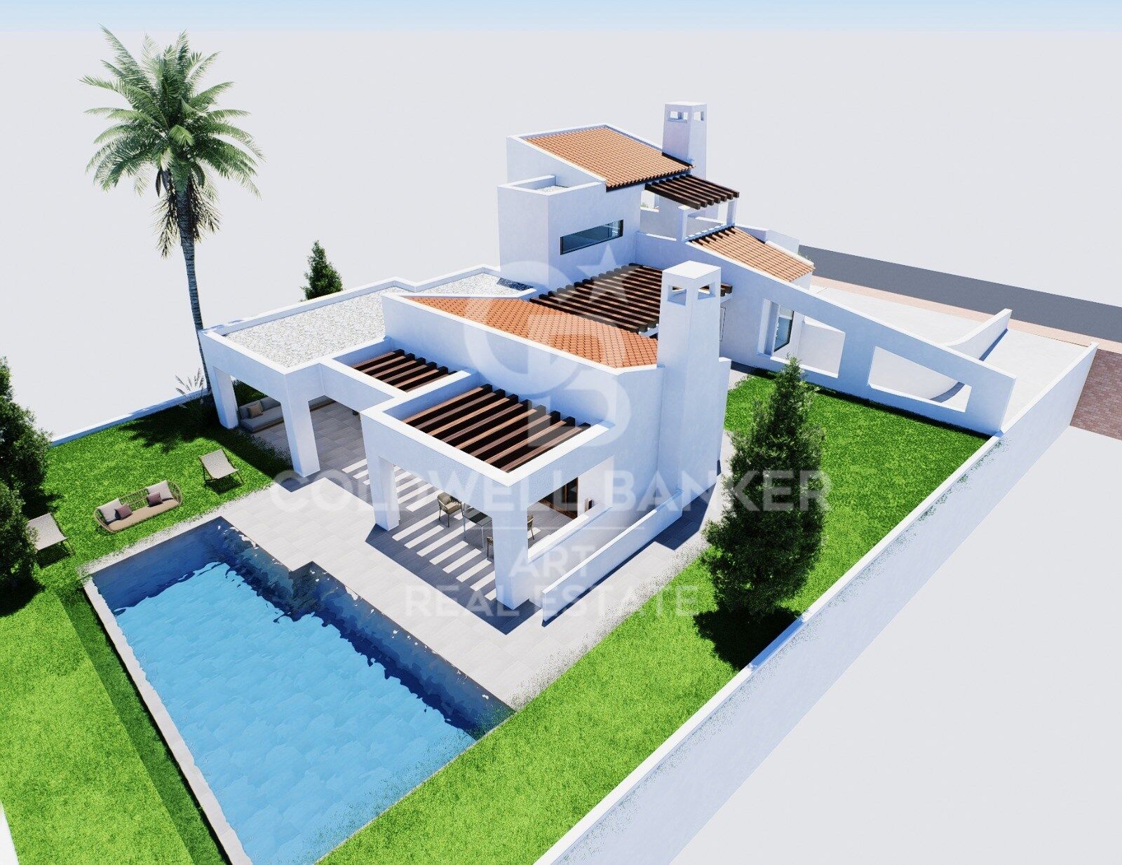 Exklusive Luxusvilla mit Infinity-Pool und Blick auf den Golfplatz