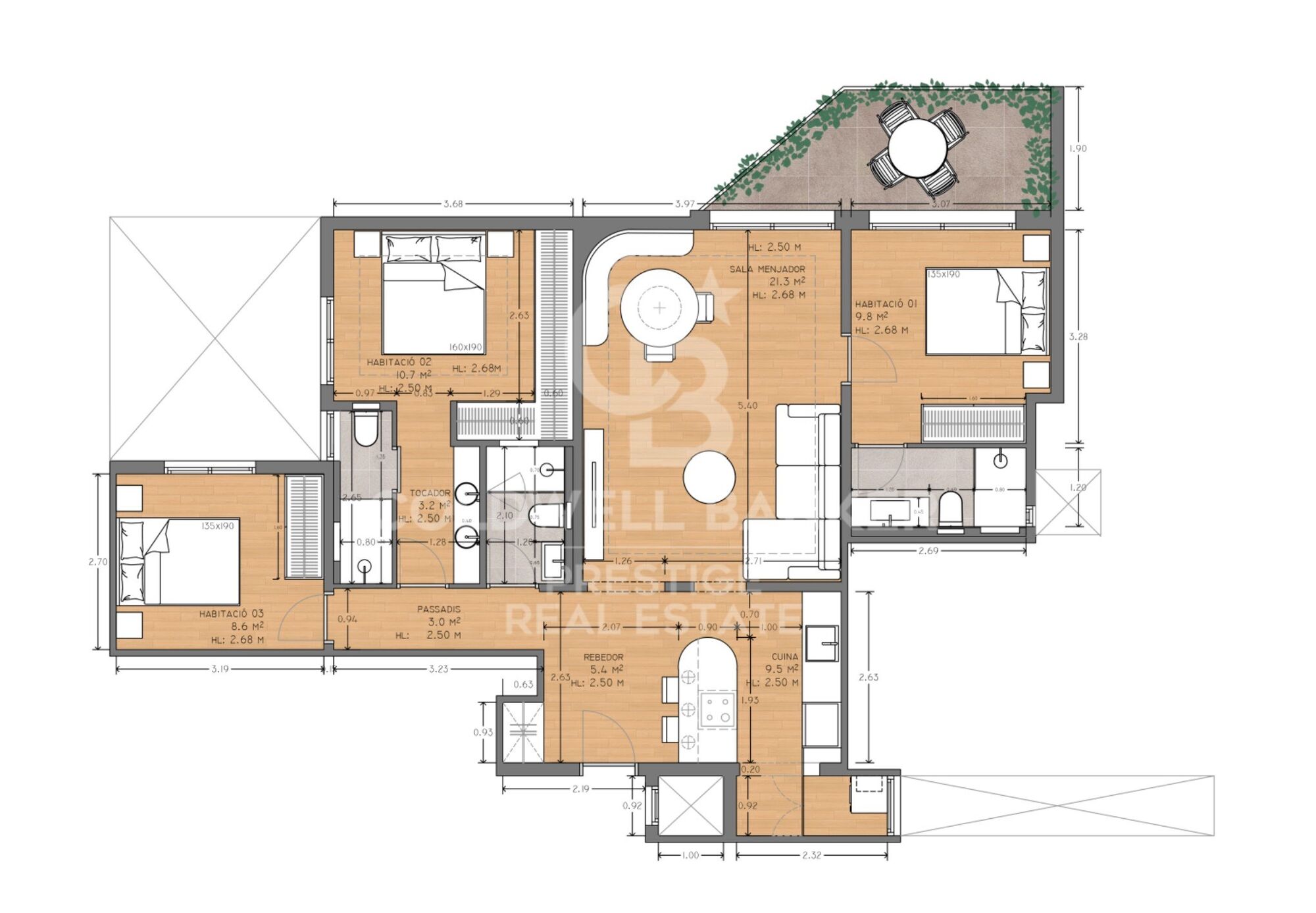 Renovierte Wohnung mit Möbeln und Parkplatz inklusive. Sarrià - Sant Gervasi, Barcelona