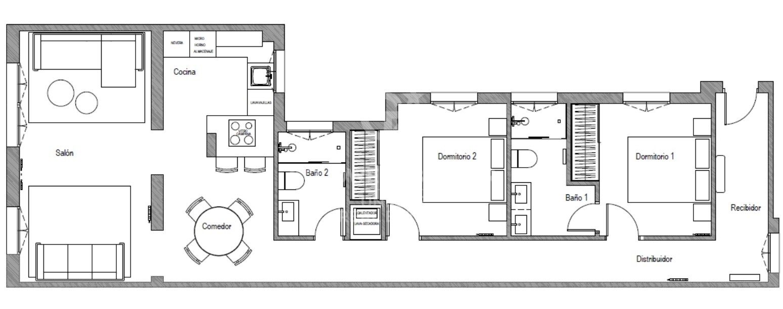 Renovierte Zwei-Zimmer-Wohnung in Castellana, Madrid