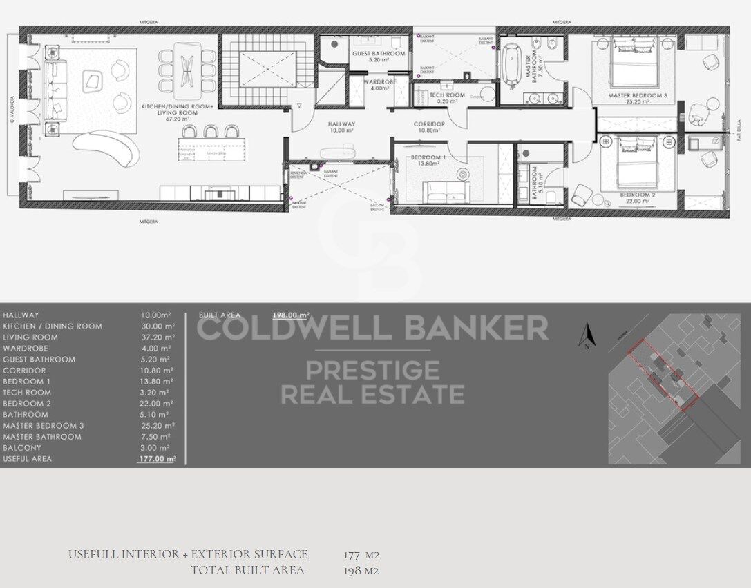 PENTHOUSE DE LUXE À CÔTÉ DE PASSEIG DE GRÀCIA - 198 m² ENTIÈREMENT RÉNOVÉ