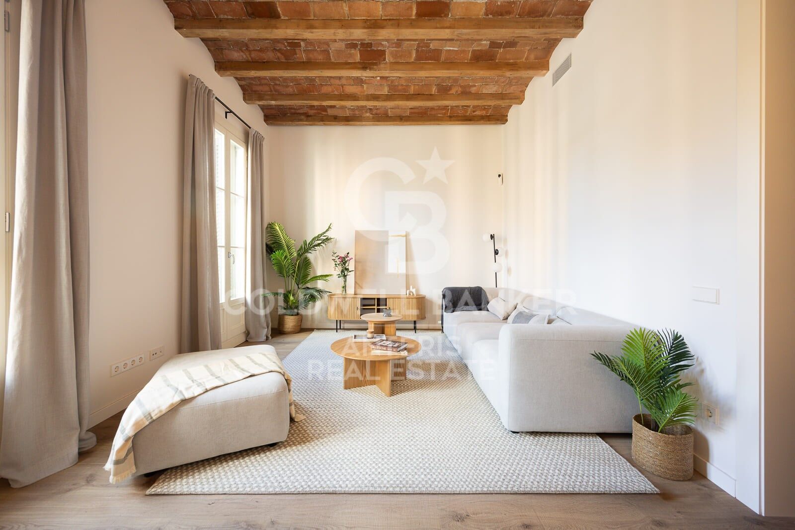 Bright exterior apartment in a classic period building on Aribau Street
