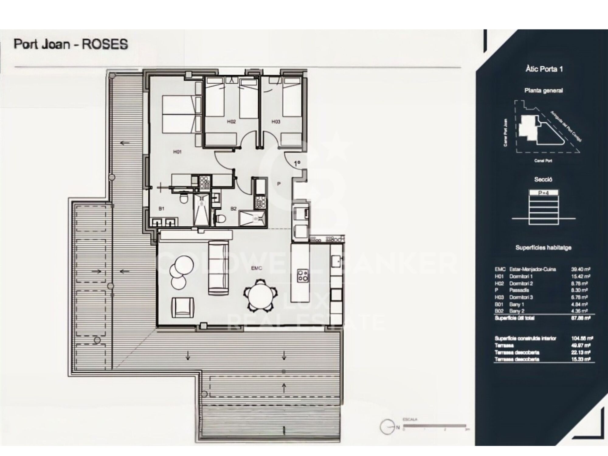Ático de obra nueva en venta en Santa Margarita, en la Costa Brava