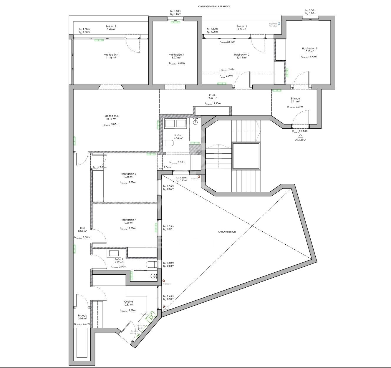 Außenpenthouse wird renoviert mit Terrasse und Garage in Almagro, Madrid