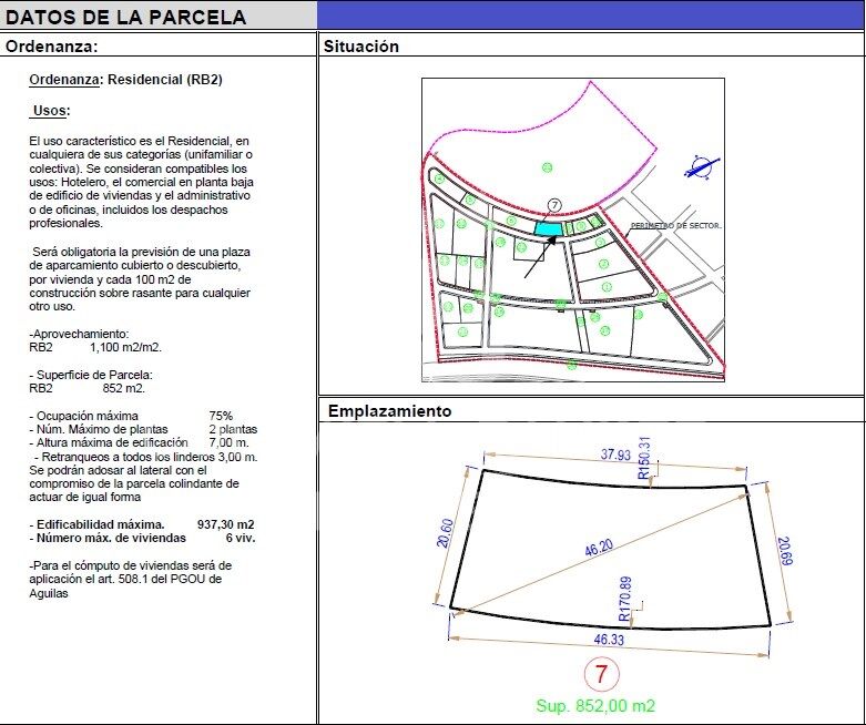 Magnificent residential urban plot for sale in Águilas