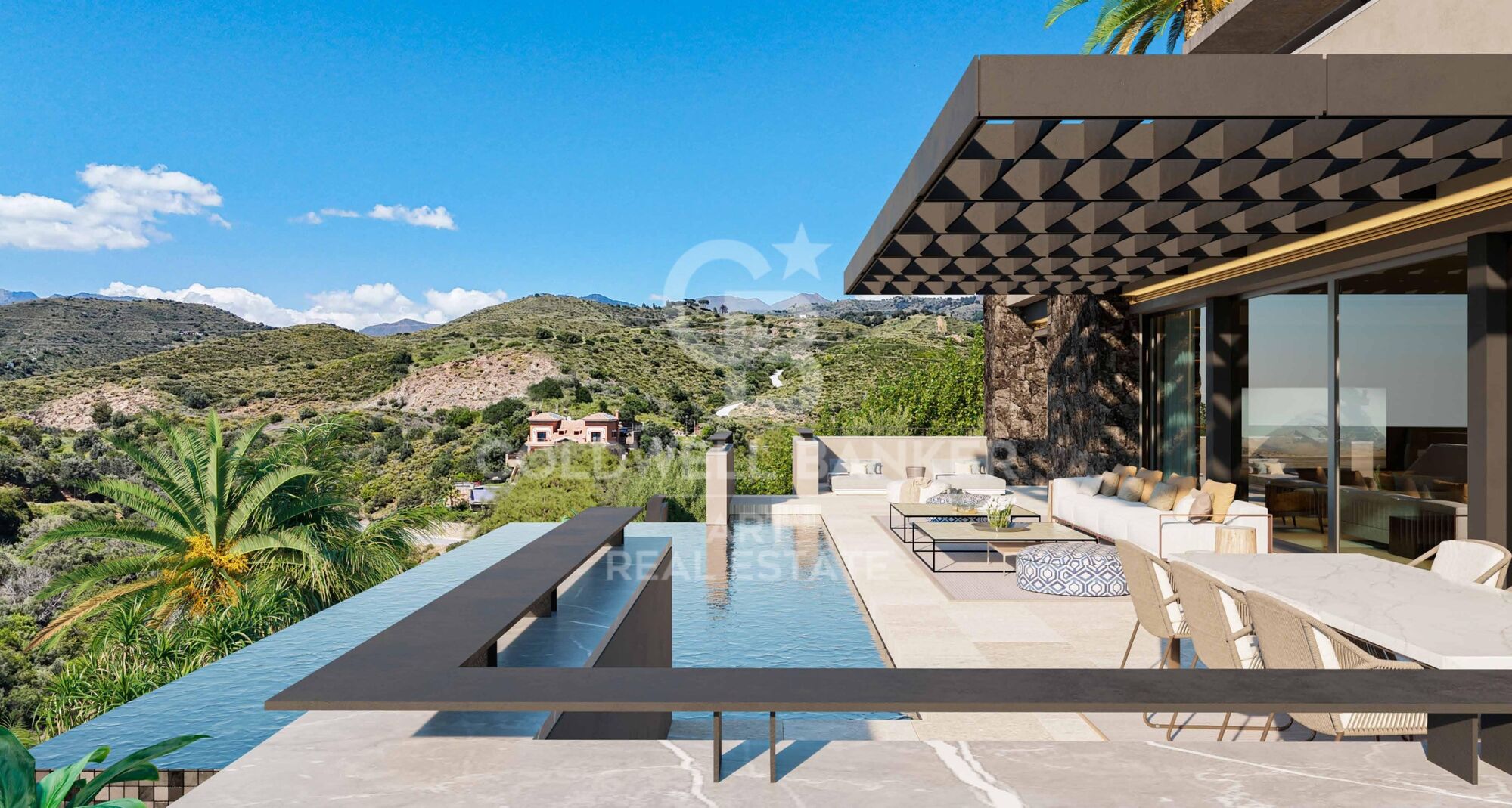 Excepcional villa contemporánea con piscina infinita y vistas panorámicas al mar en El Rosario, Marbella Este