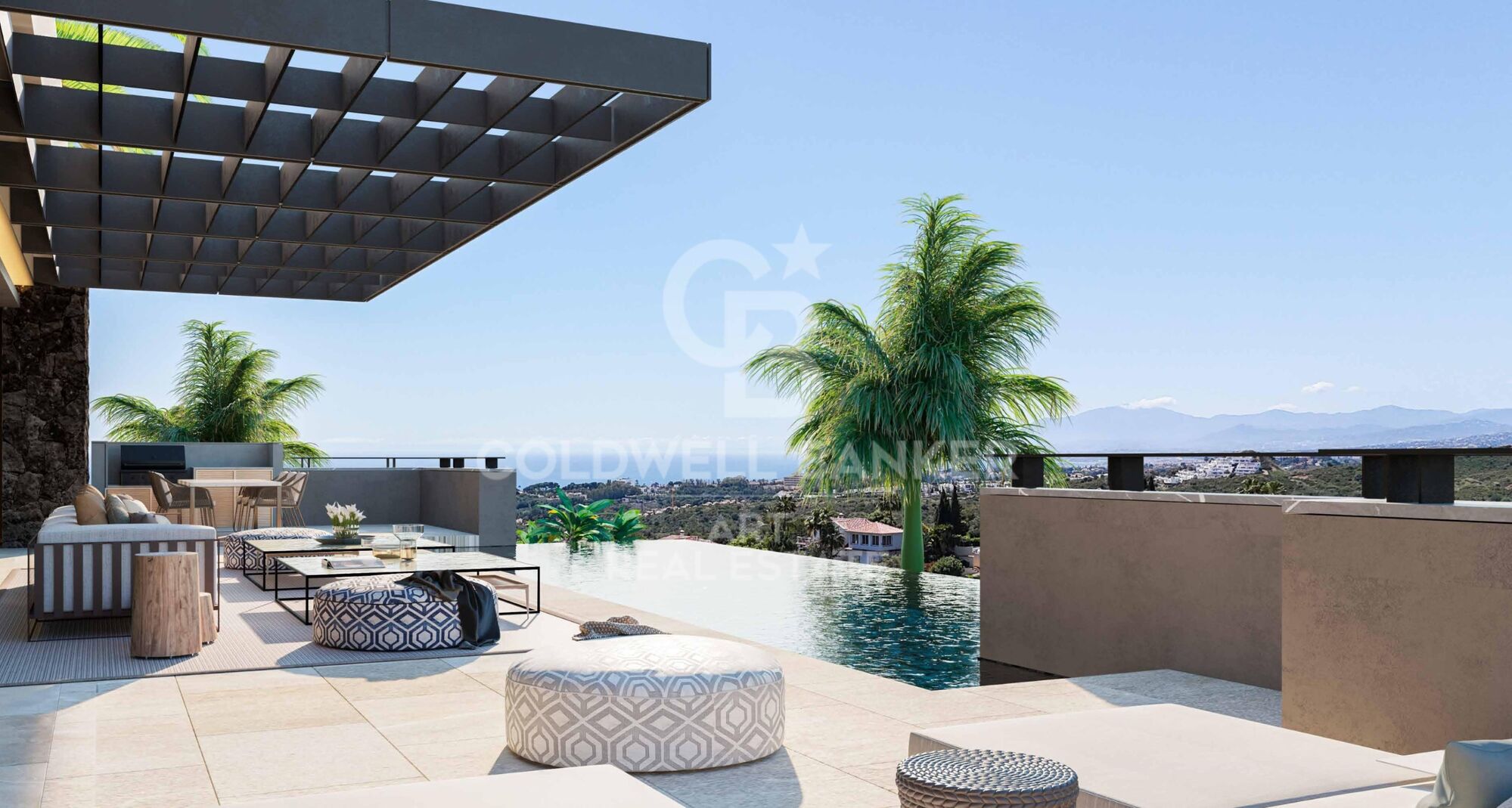 Excepcional villa contemporánea con piscina infinita y vistas panorámicas al mar en El Rosario, Marbella Este