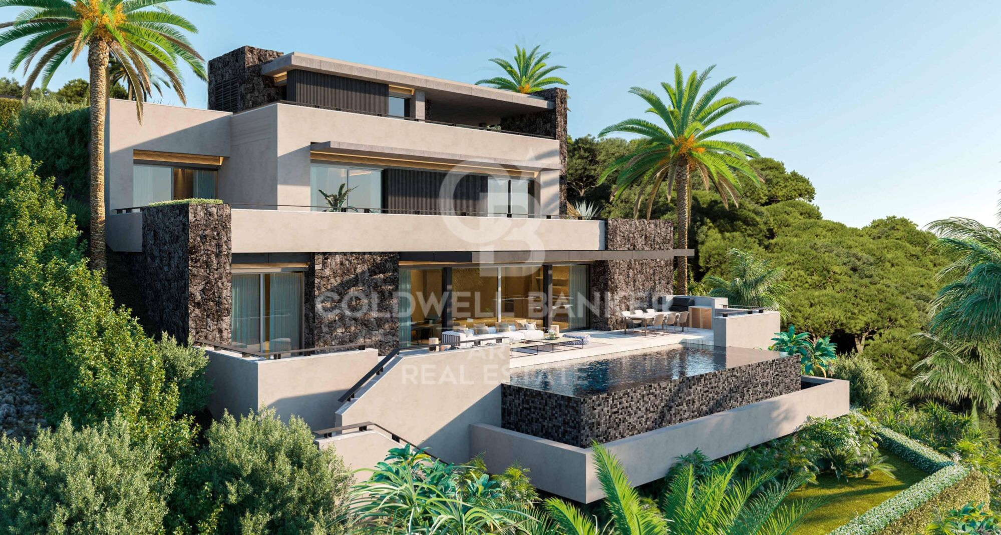 Excepcional villa contemporánea con piscina infinita y vistas panorámicas al mar en El Rosario, Marbella Este
