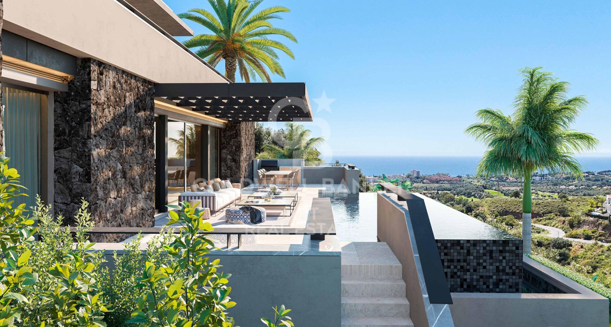 Exceptional contemporary villa with infinity pool and panoramic sea views in El Rosario, Marbella East
