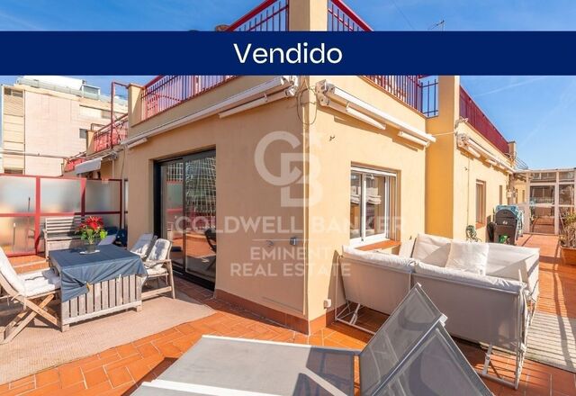 Encantador ático esquinero con terraza de 40m² en Les Corts Junto el Corte Inglés de Diagonal