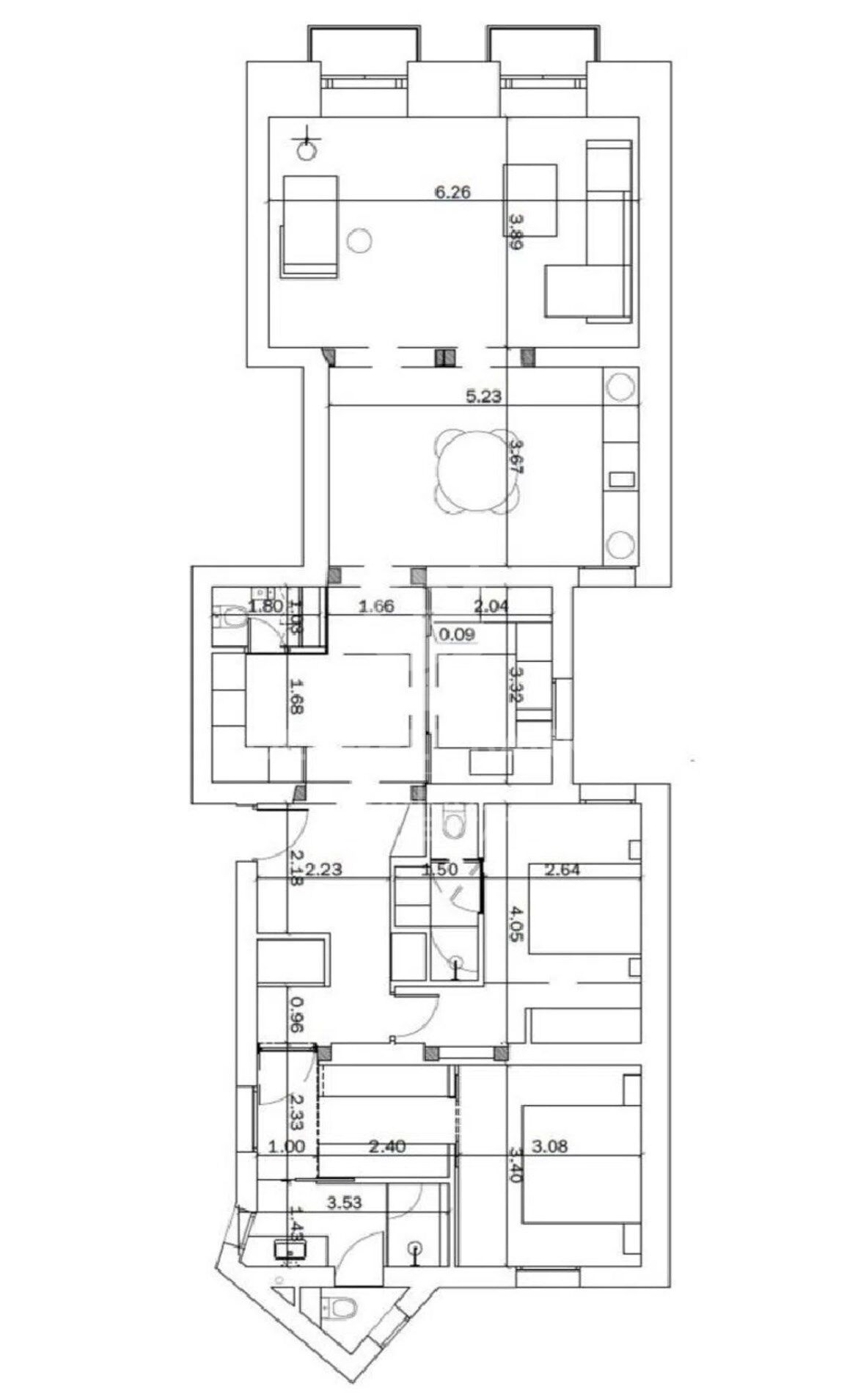 Appartement extérieur rénové à Recoletos, Madrid.