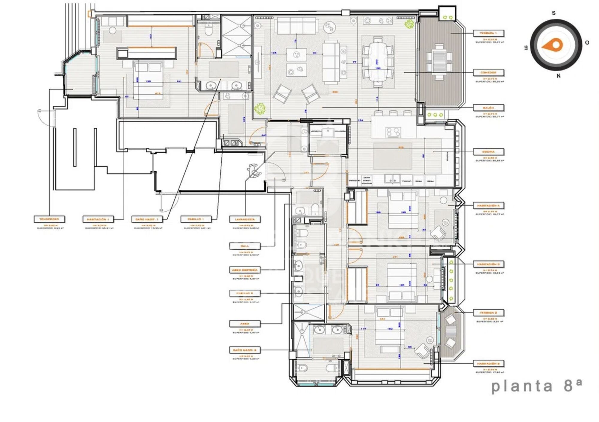 Piso exterior reformado con terraza en Tetúan, Madrid