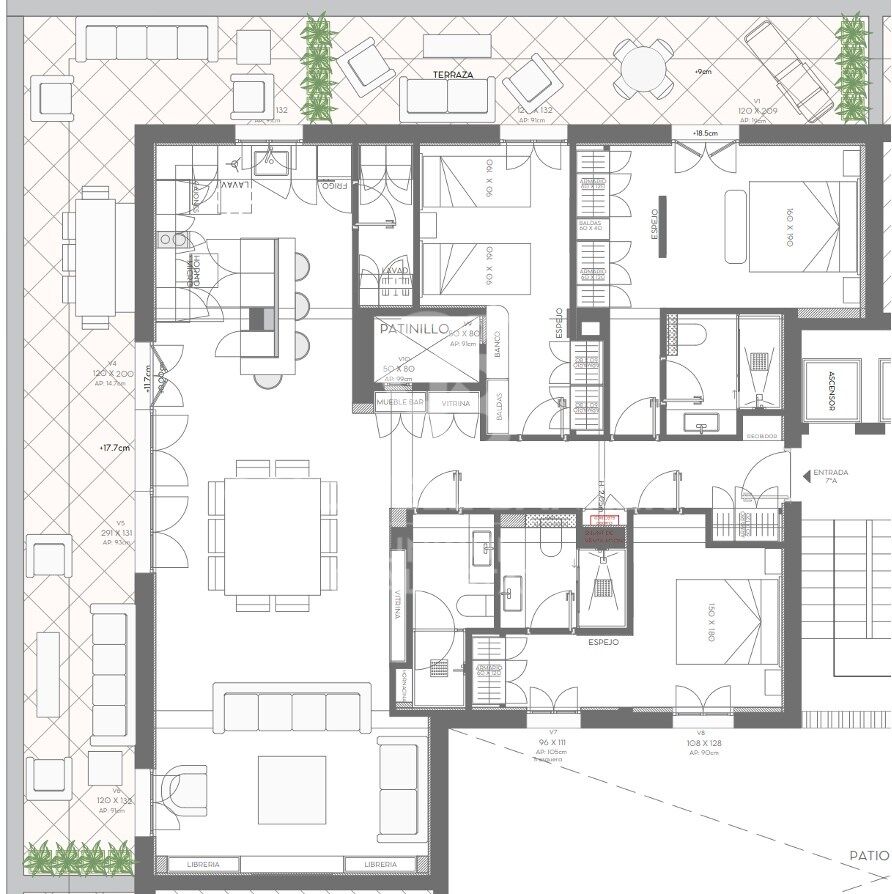 Piso a estrenar de 3 habitaciones con terraza en Lista, Madrid