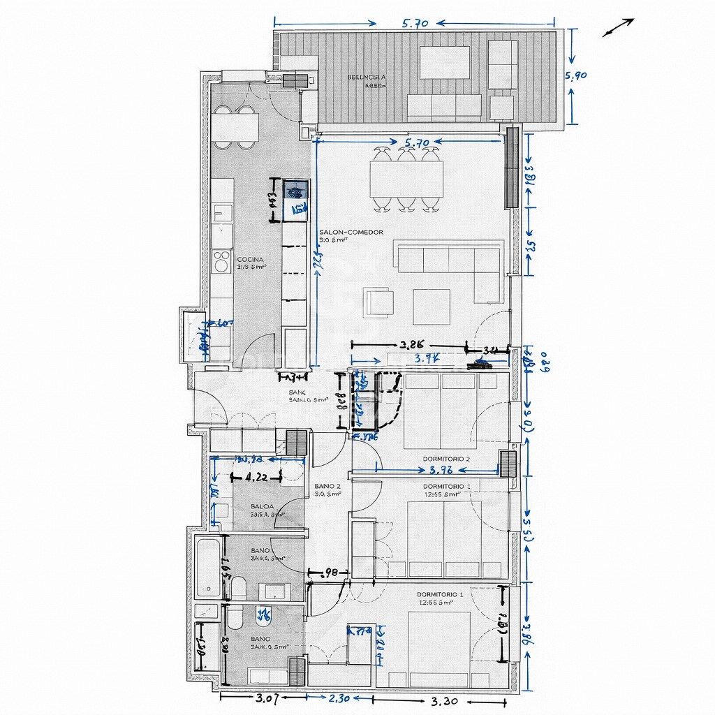 Prächtige, erst kürzlich erbaute Wohnung mit Panoramablick auf die Avenida Blasco Ibáñez