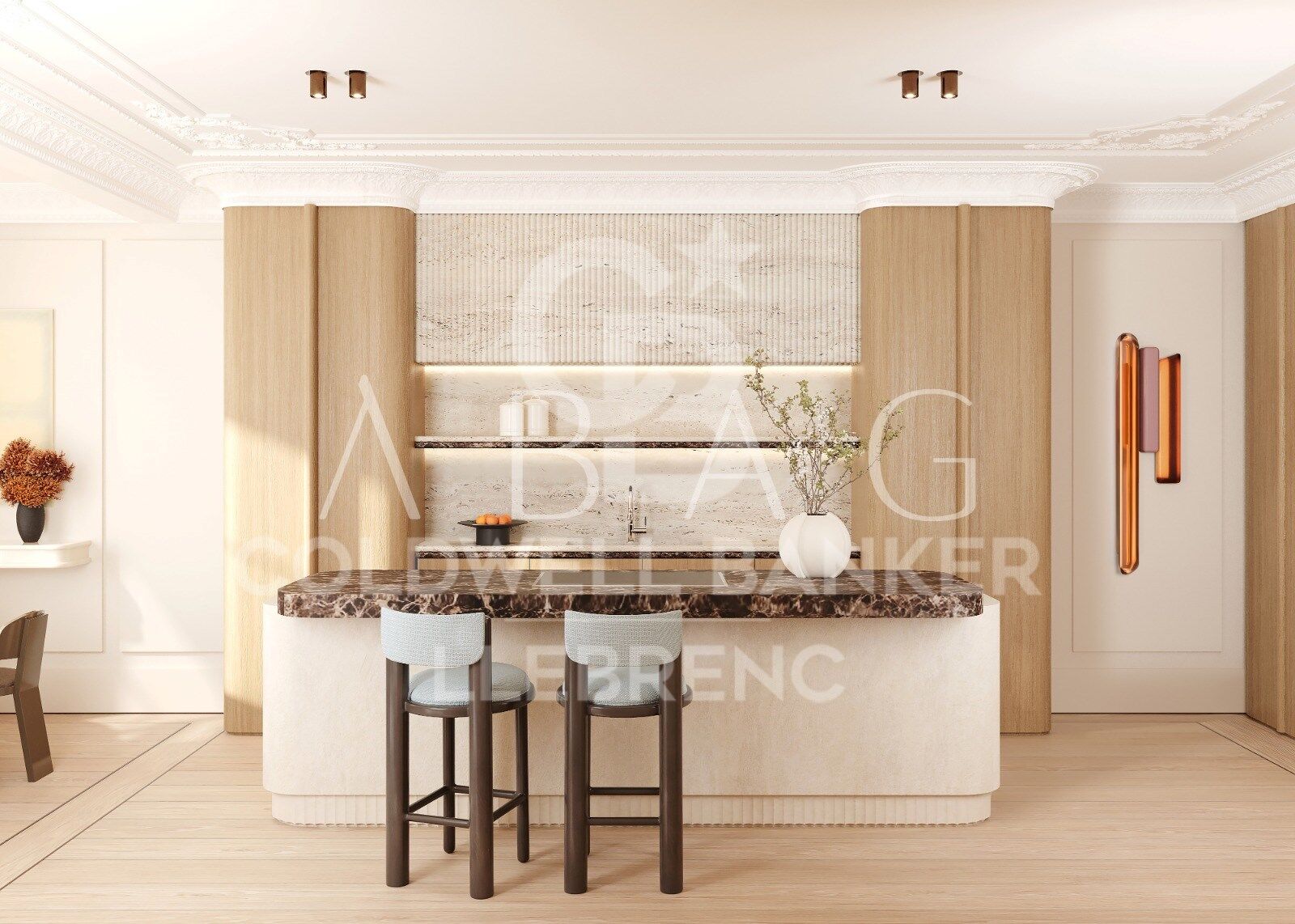 Spacious flat for sale of 150 m² with sea views in a regal building in Pg. Colón in Barcelona - renovation project included