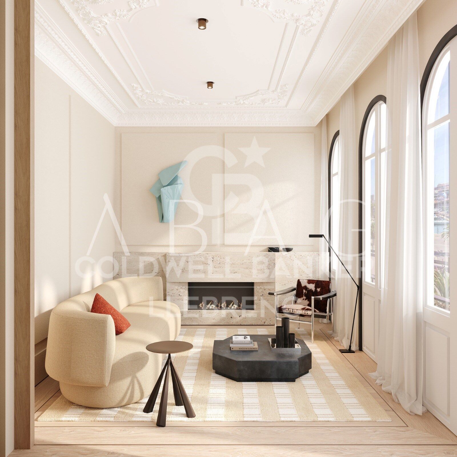 Spacious flat for sale of 150 m² with sea views in a regal building in Pg. Colón in Barcelona - renovation project included