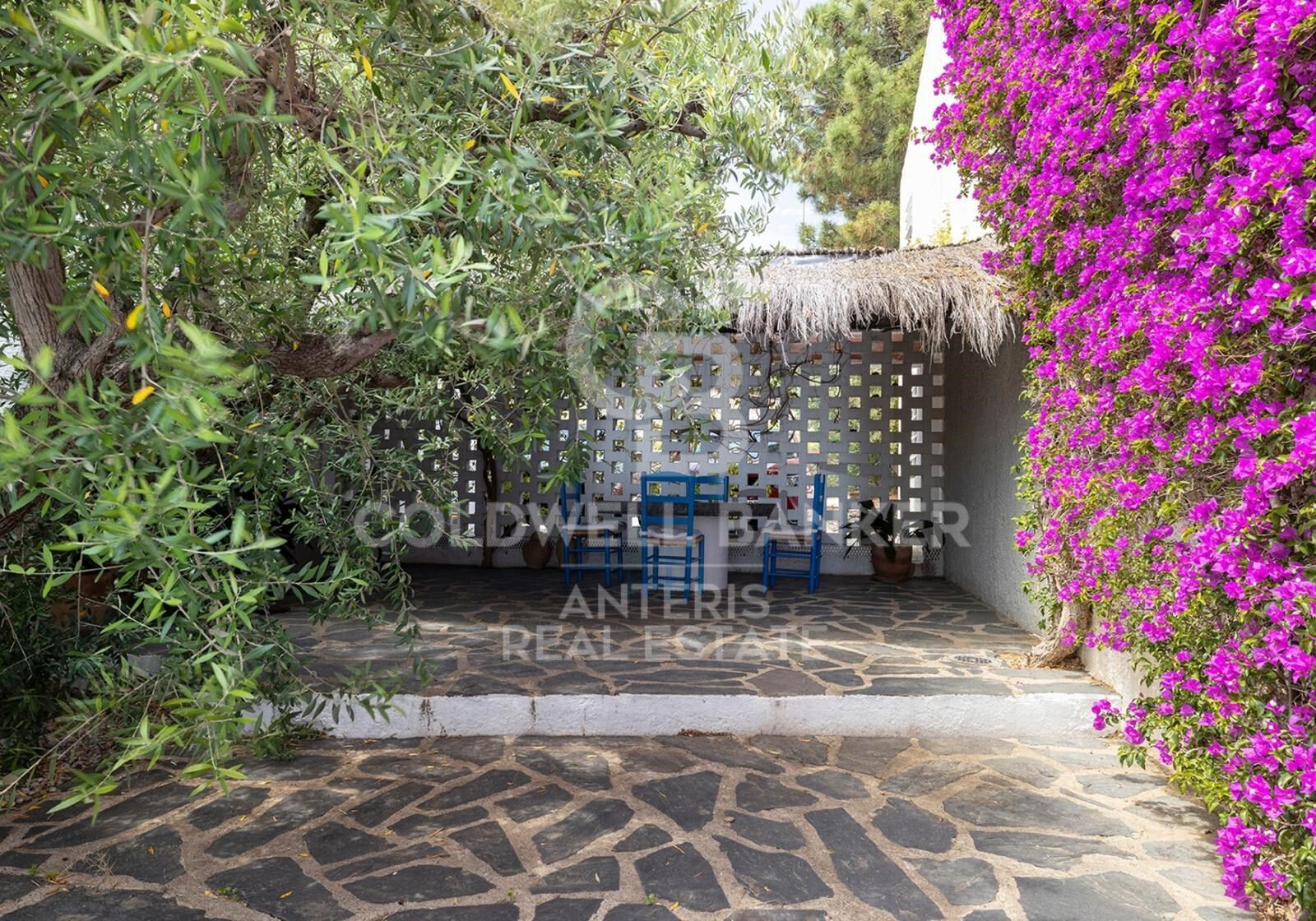 Three detached houses with a tennis court, located less than 100 meters from the beach