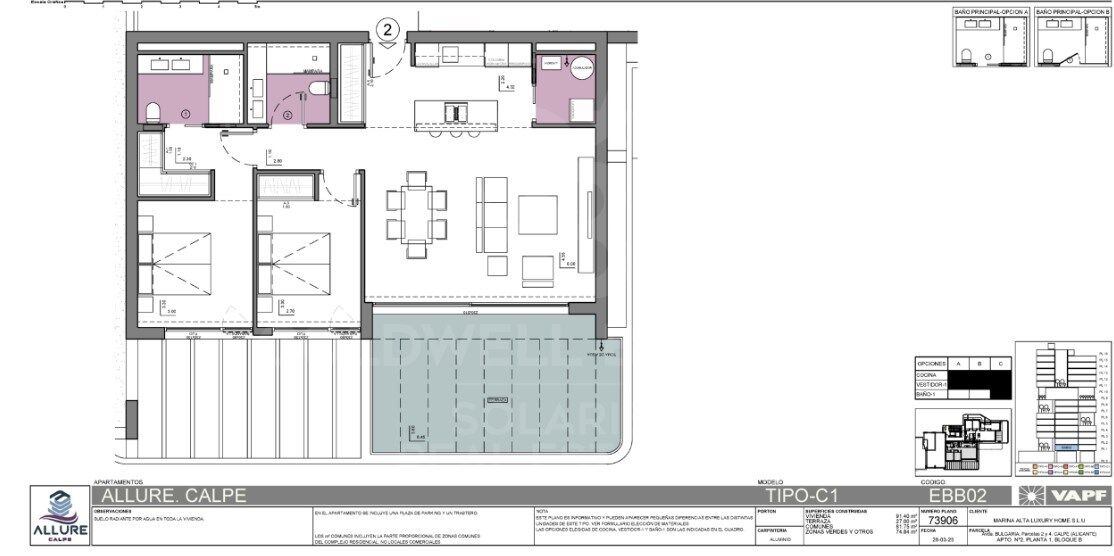 Wohnung in ALLURE CALPE - ETAGE 1, Turm B, Wohnung 2
