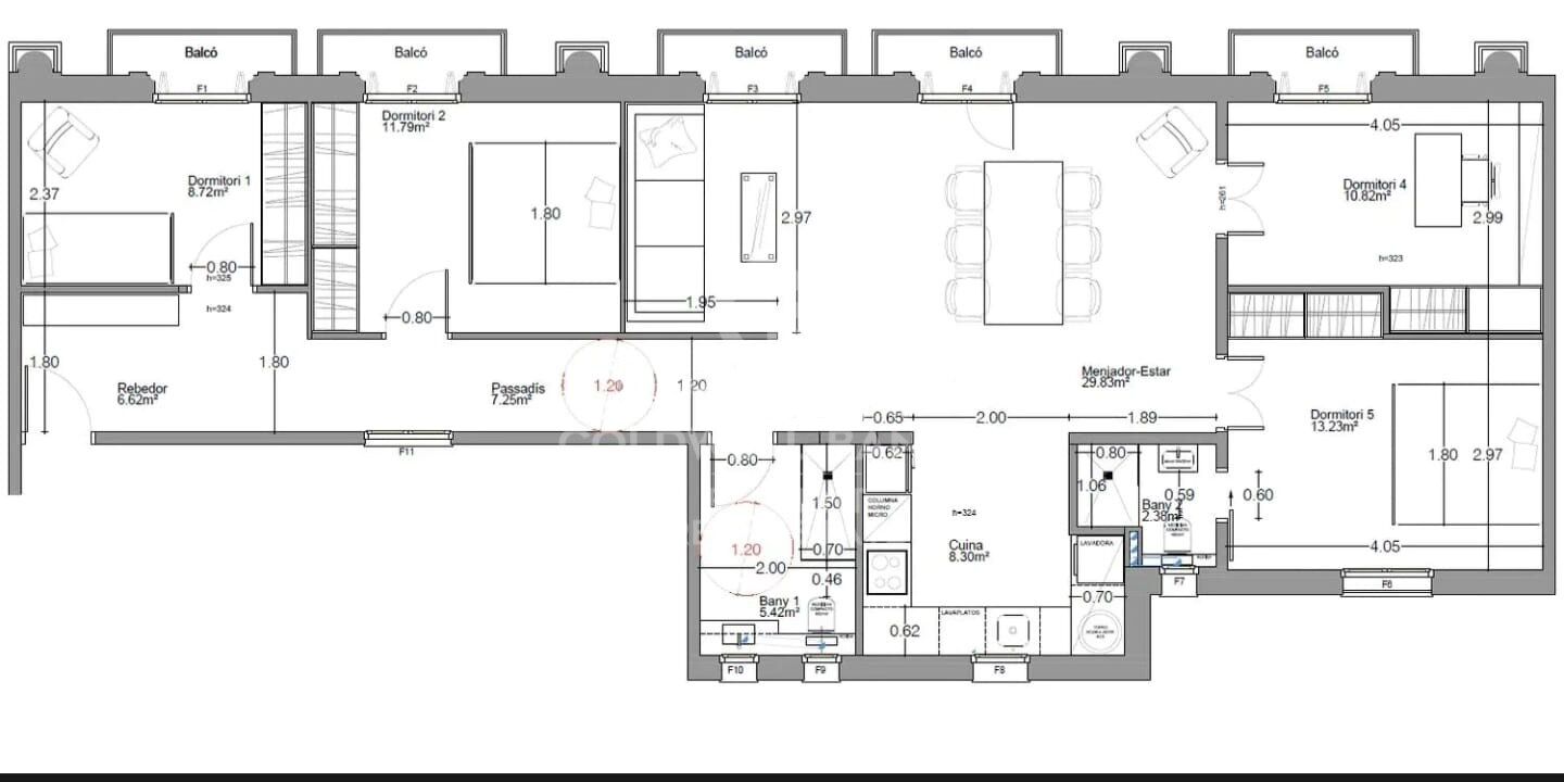 Exklusive Luxus-Design-Wohnung mit Parkblick im Eixample