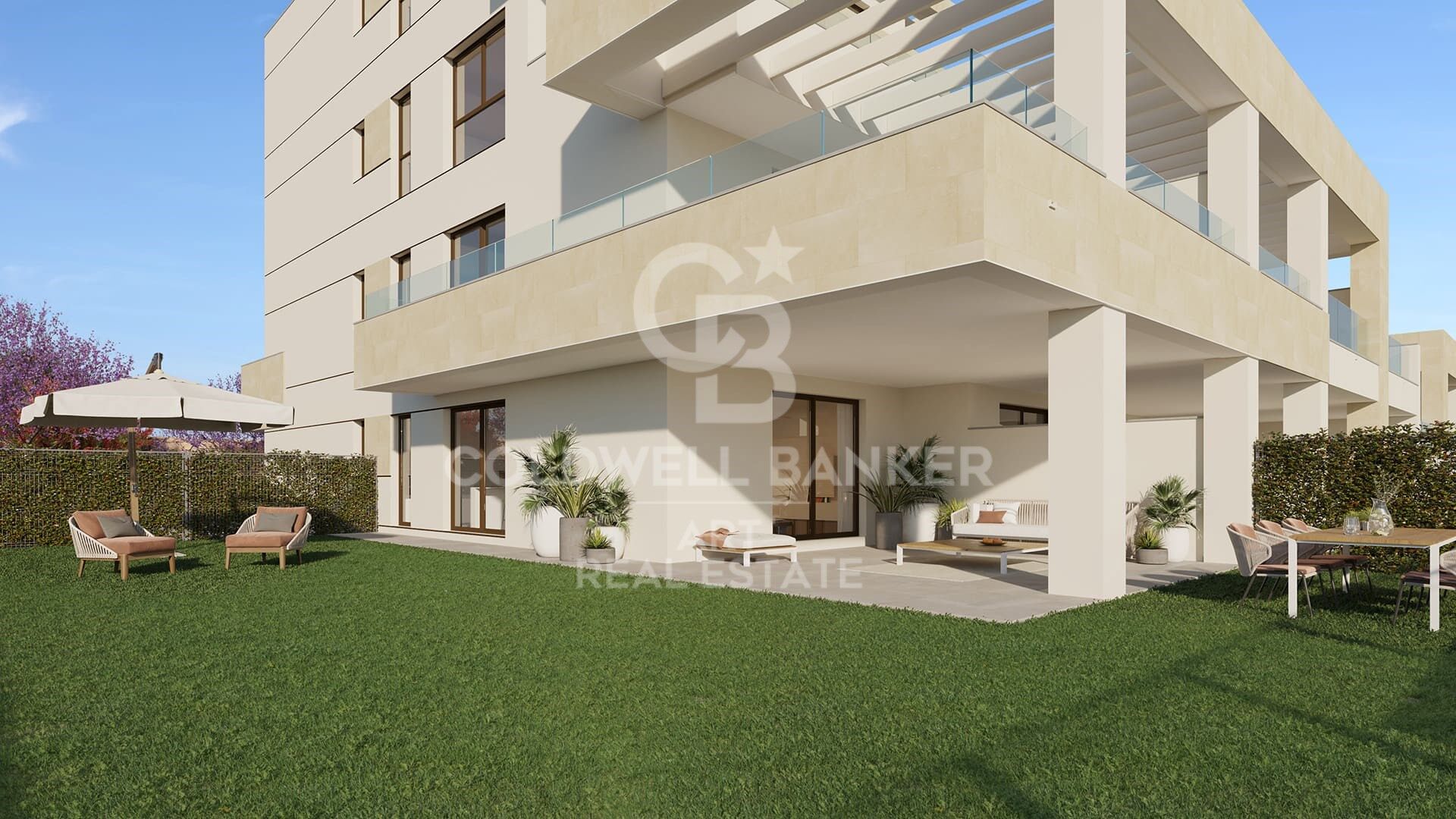 Second floor apartments in new construction in Estepona