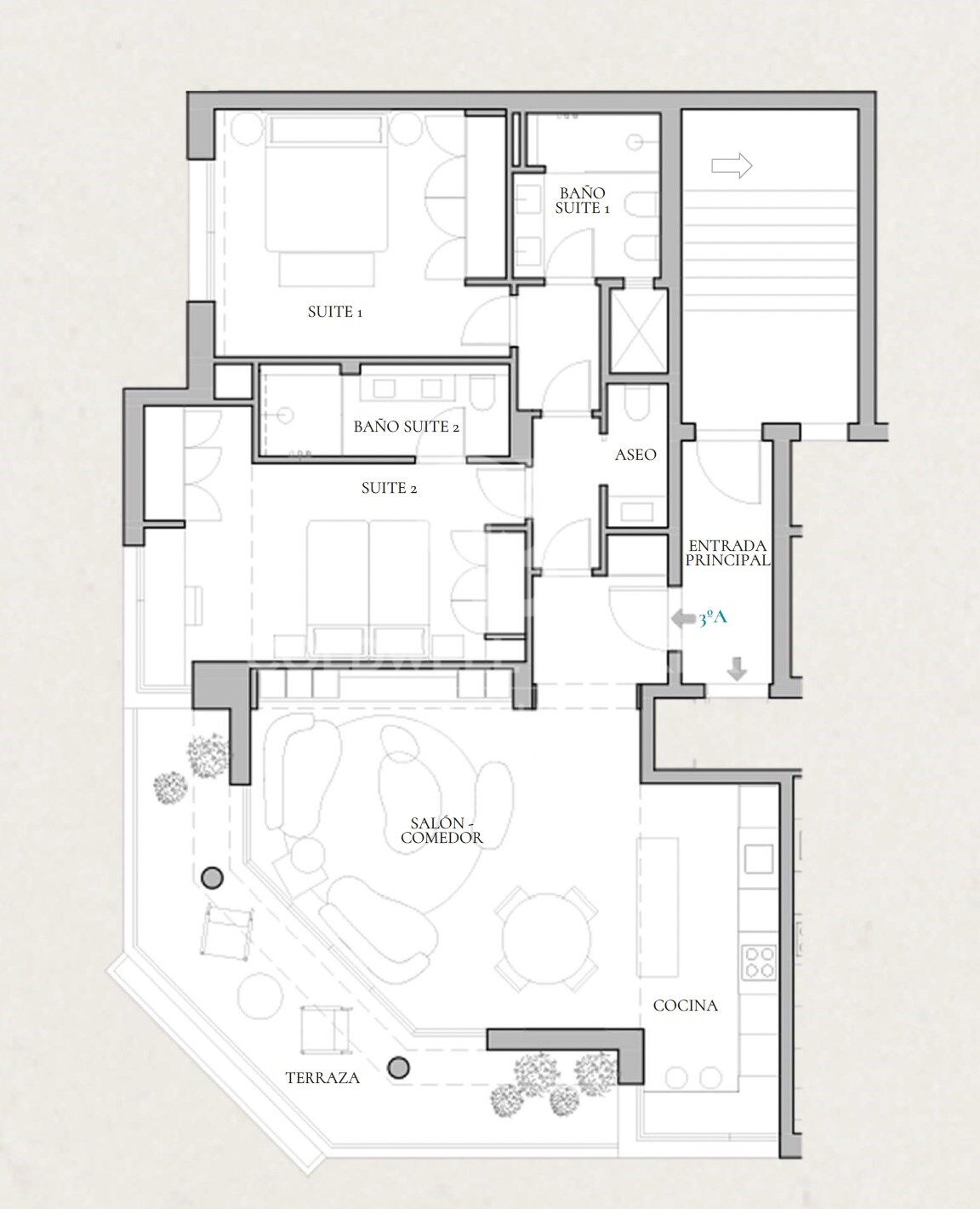Appartement extérieur rénové avec terrasse à Lista, Madrid