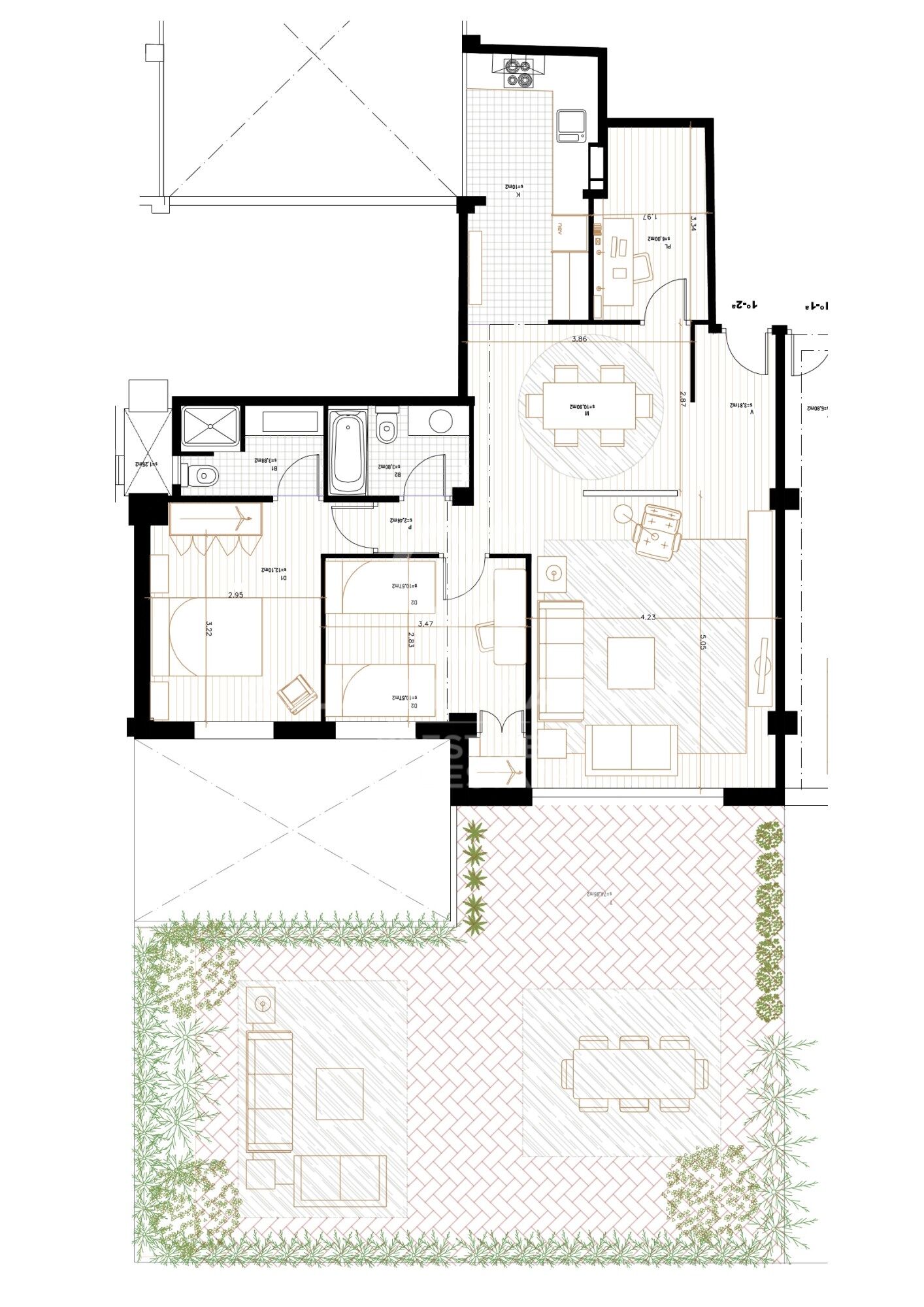 Appartement avec terrasse de 75 m² sur l'avenue Sarrià, à Barcelone