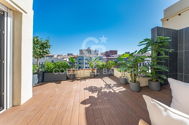 Luxury renovated penthouse with terrace in Galvany, Barcelona