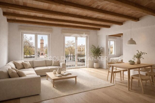 195 m² große Wohnung mit vielfältigen Räumlichkeiten und großem Potenzial im Herzen von Gràcia.