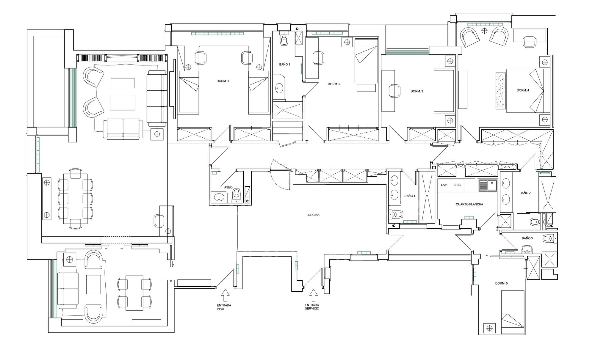 Außenwohnung mit Terrasse, Garage und Abstellraum in Castellana, Madrid