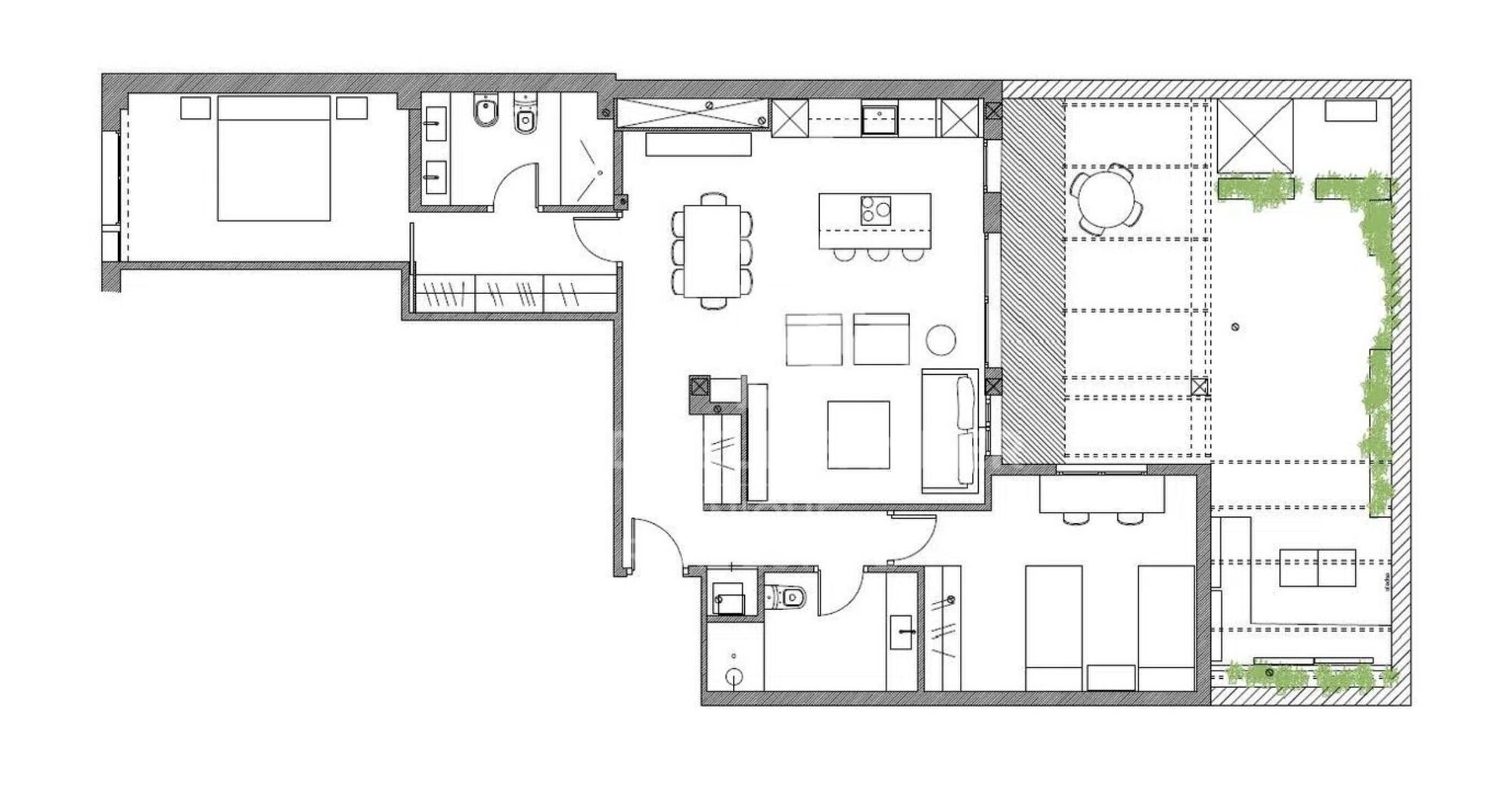 Renovierte Außenwohnung mit Terrasse in El Viso, Madrid