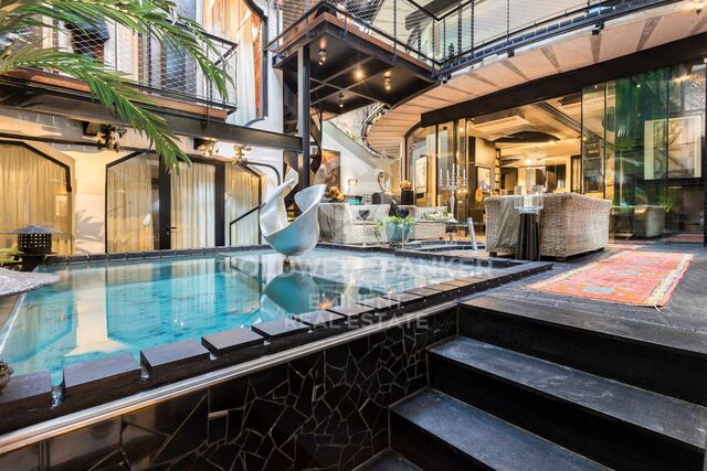 Designhaus in Poblenou mit Pool.