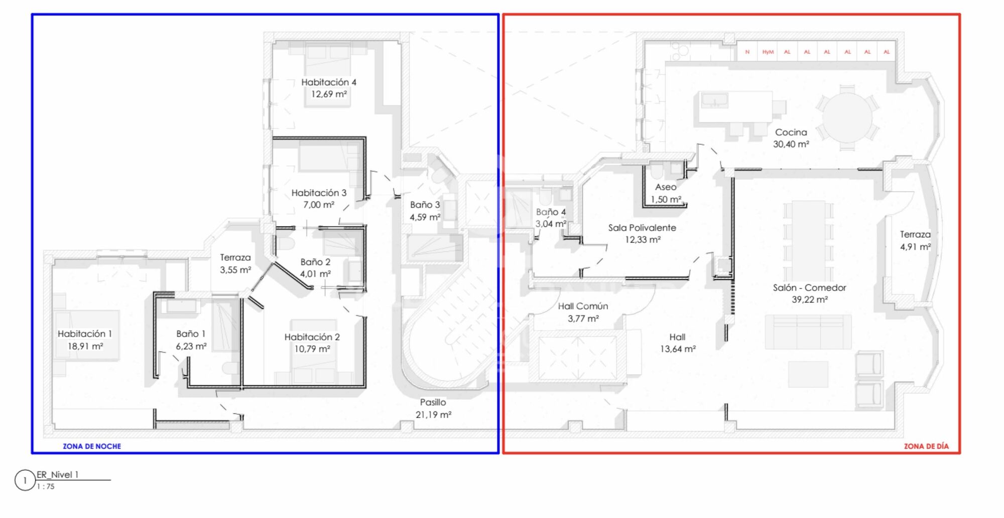 Appartement extérieur rénové avec terrasse, garage et débarras à Lista, Madrid