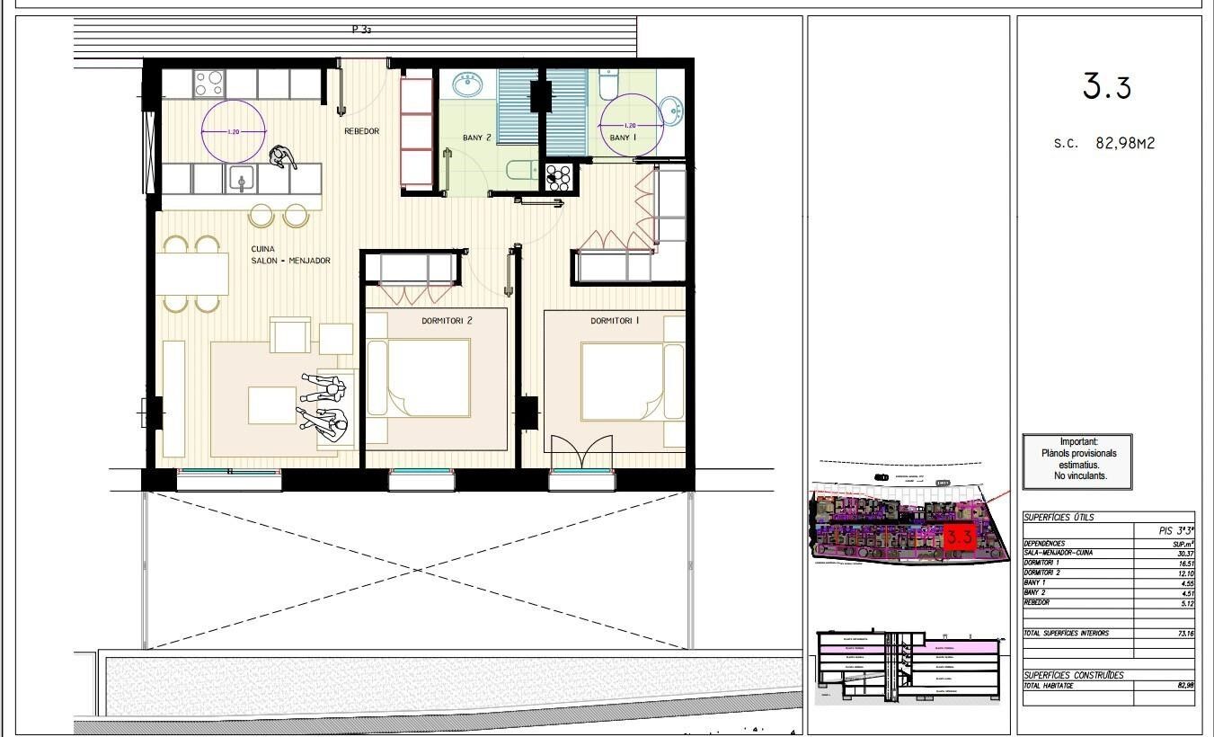 Apartment 2 Schlafzimmer Verkauf Encamp