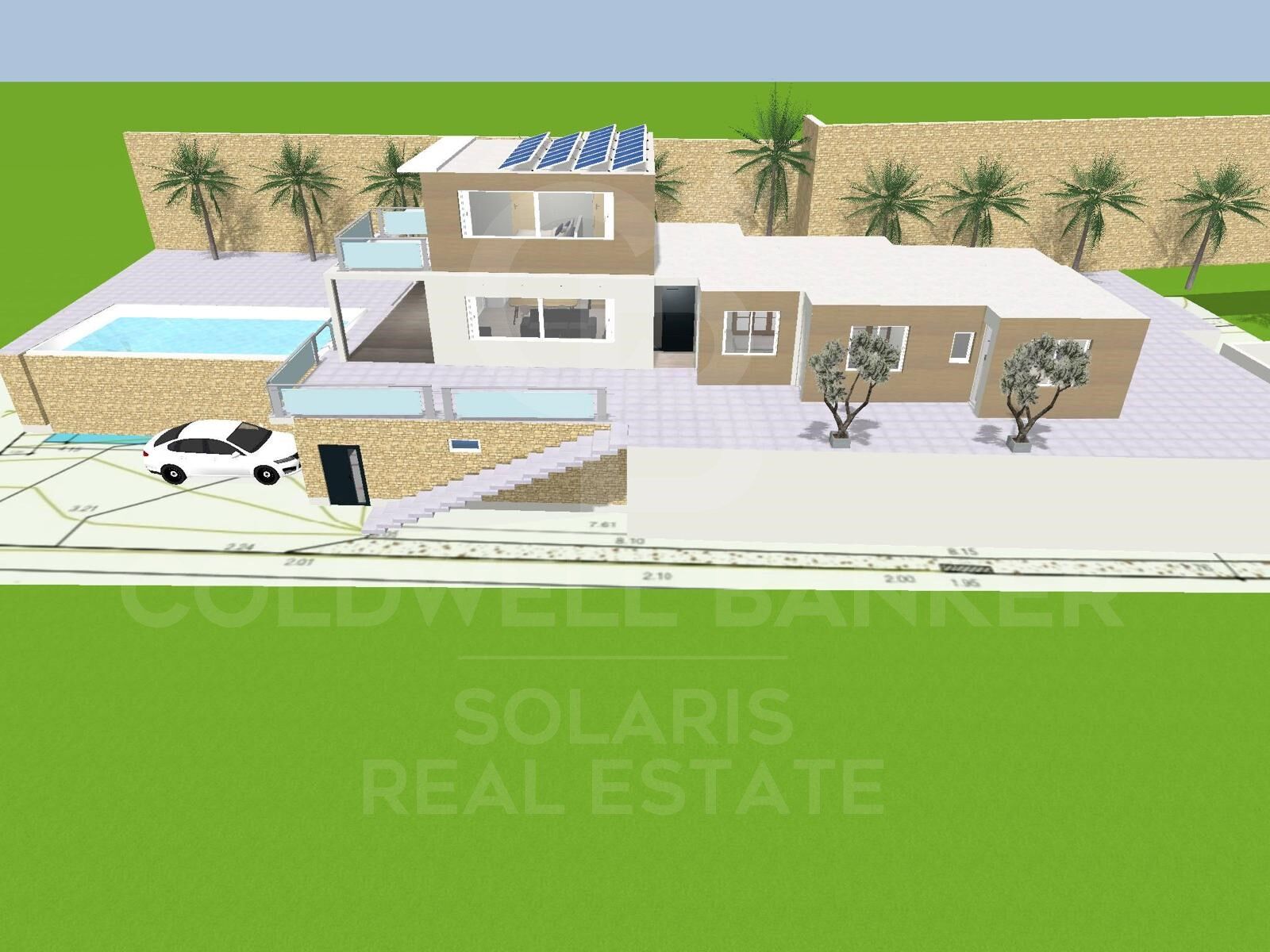 Villa contemporánea en construcción con impresionantes vistas al mar, ascensor privado y orientación sureste