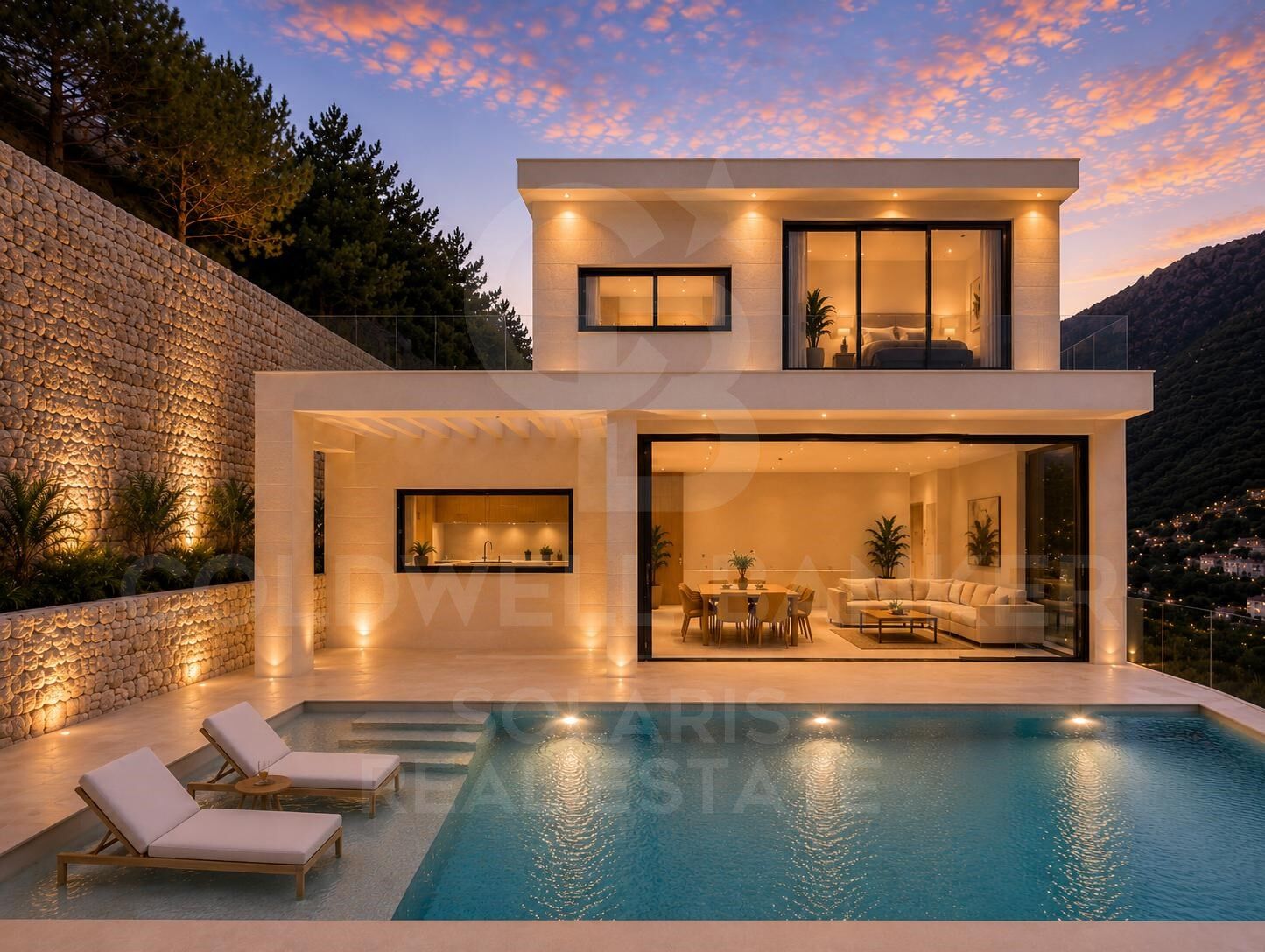 Villa contemporánea en construcción con impresionantes vistas al mar, ascensor privado y orientación sureste