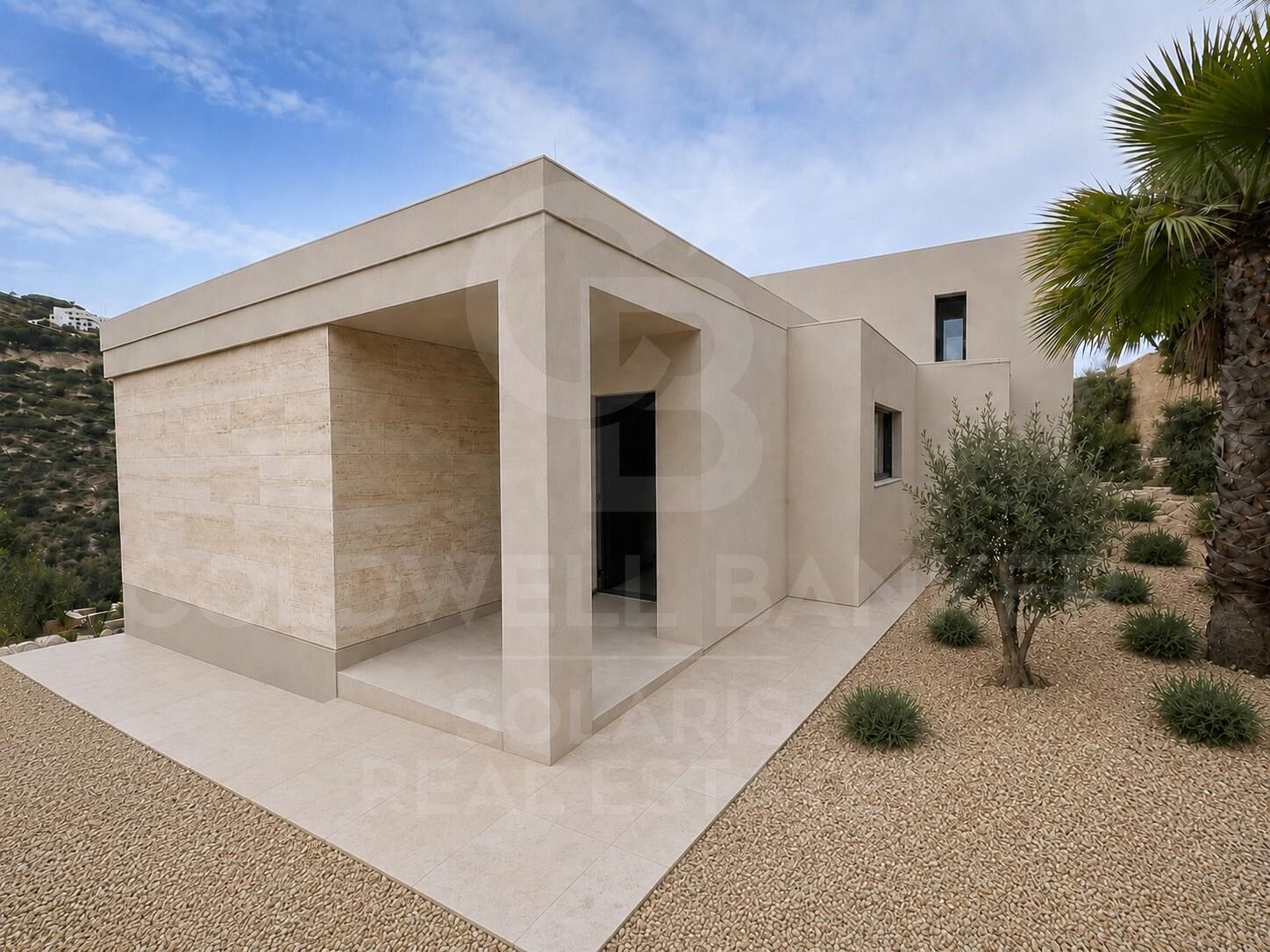 Villa contemporánea en construcción con impresionantes vistas al mar, ascensor privado y orientación sureste