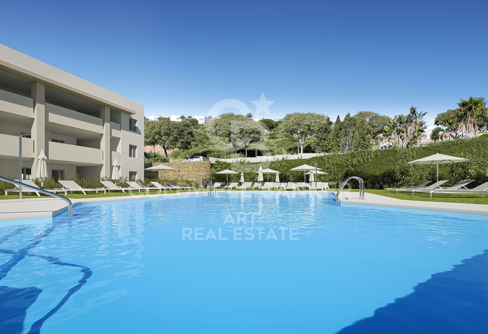 New build apartments with sea views in Manilva