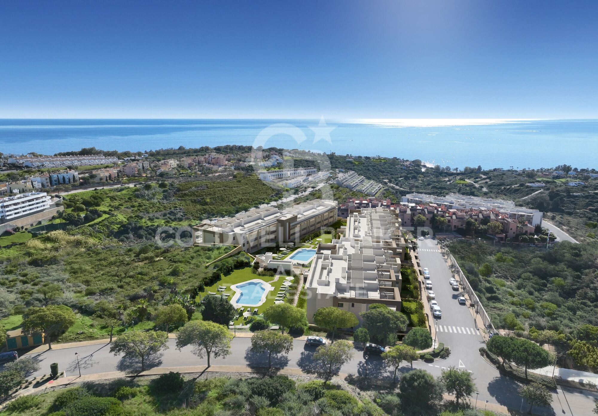 New build apartments with sea views in Manilva