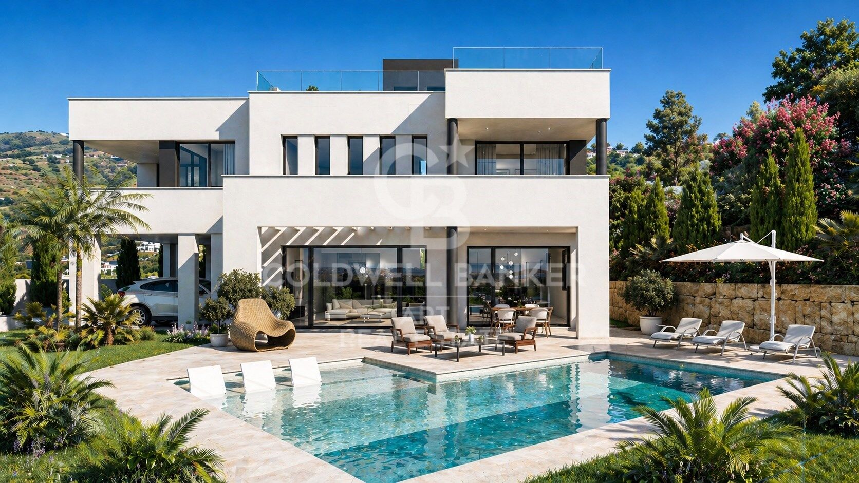 Beautiful contemporary-style villa with incredible sea views in La Cala Golf.