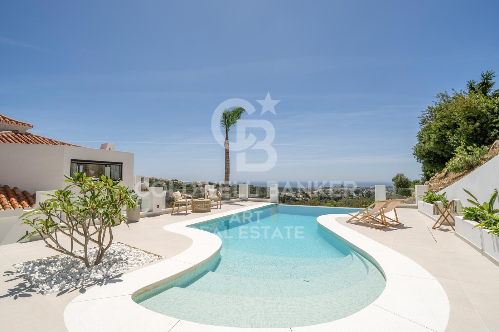 Mediterrane Luxusvilla mit Panoramameerblick in Nueva Andalucía, Marbella