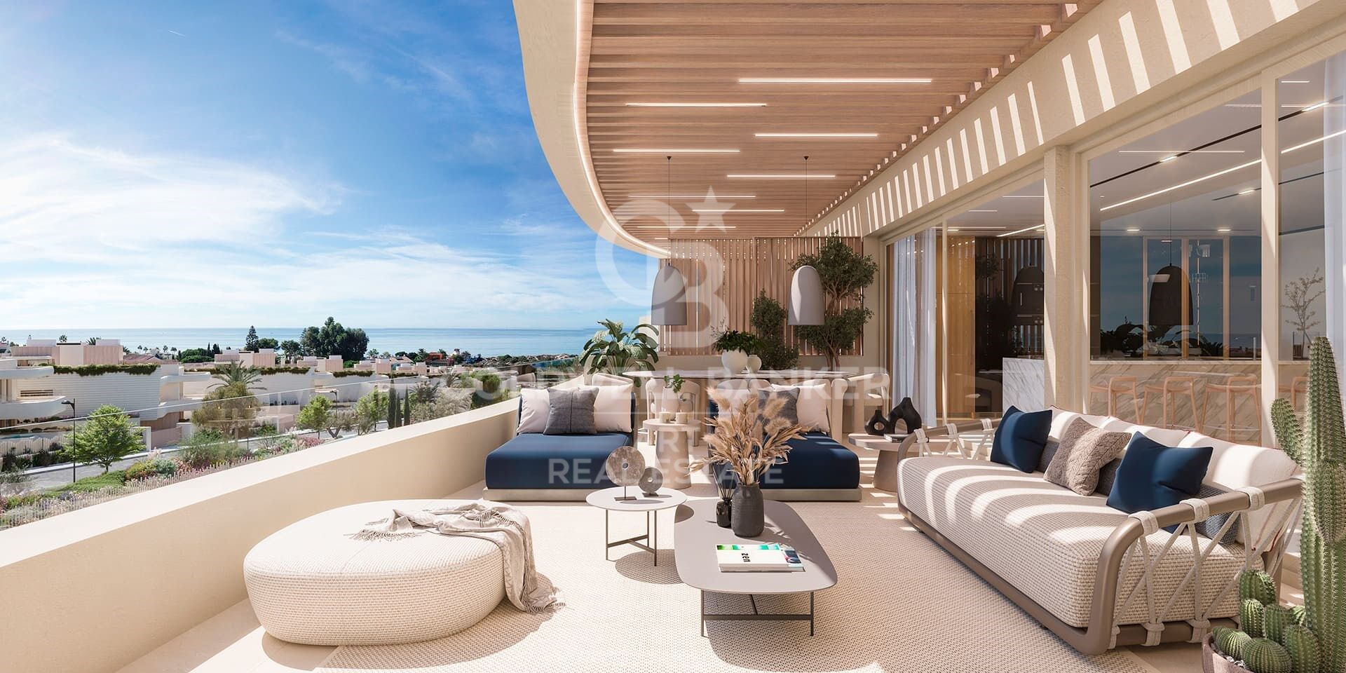 Newly built second floor apartments with sea views in Marbella