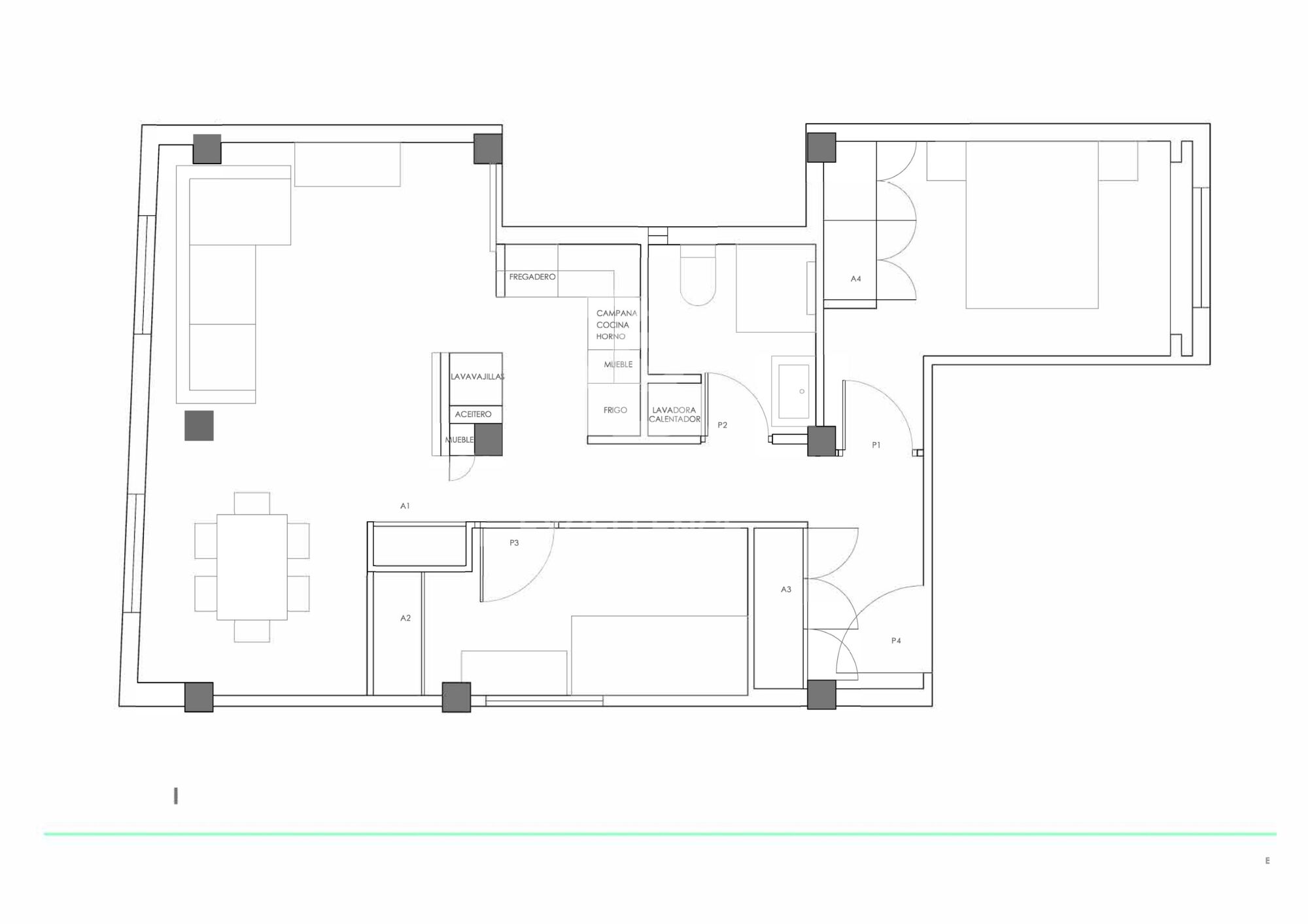 Appartement lumineux rénové à El Carmen