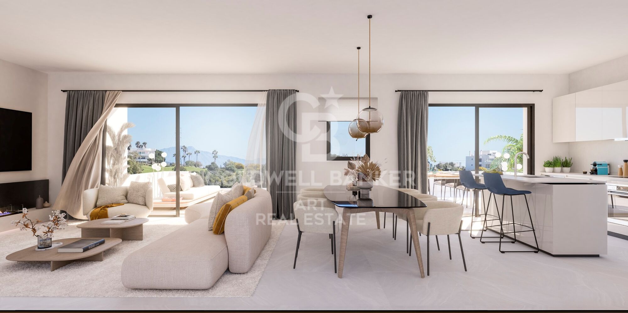 Casas adosadas modernas junto a Estepona Golf