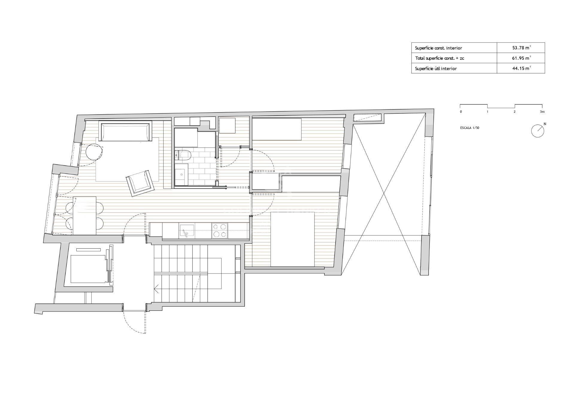 Apartment for sale in Vila de Gràcia located in a building constructed in 2018. The price includes a parking space in the same building