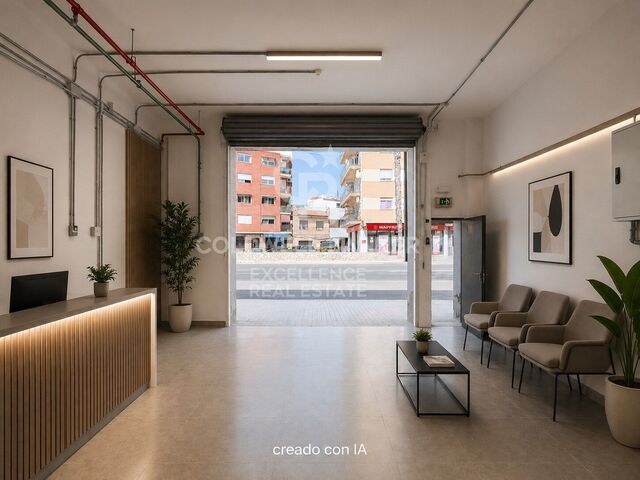 Geräumige und vielseitige Geschäftsräume an einem exklusiven Standort an der Barcelona de Puçol-Straße.